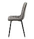 Стілець кухонний сучасний зі спинкою на ніжках N-41 велюр Темно Сірий ніжки чорні Vetromebel, фото 2