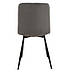 Стілець кухонний сучасний зі спинкою на ніжках N-41 велюр Темно Сірий ніжки чорні Vetromebel, фото 8