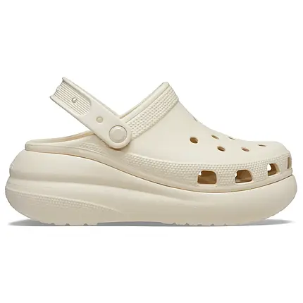 Crocs Classic Crush Clog Bone — Жіночі Сабо Крокс Класік Краш Бежеві Платформа — Оригінал, фото 1
