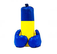 Детский боксерский набор Strateg маленький Ukraine Желтый Синий 40 см Art26088
