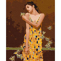 Антистресс картина по номерам Ідейка В объятиях бабочек 40 х 50 см Разноцвет Art28538
