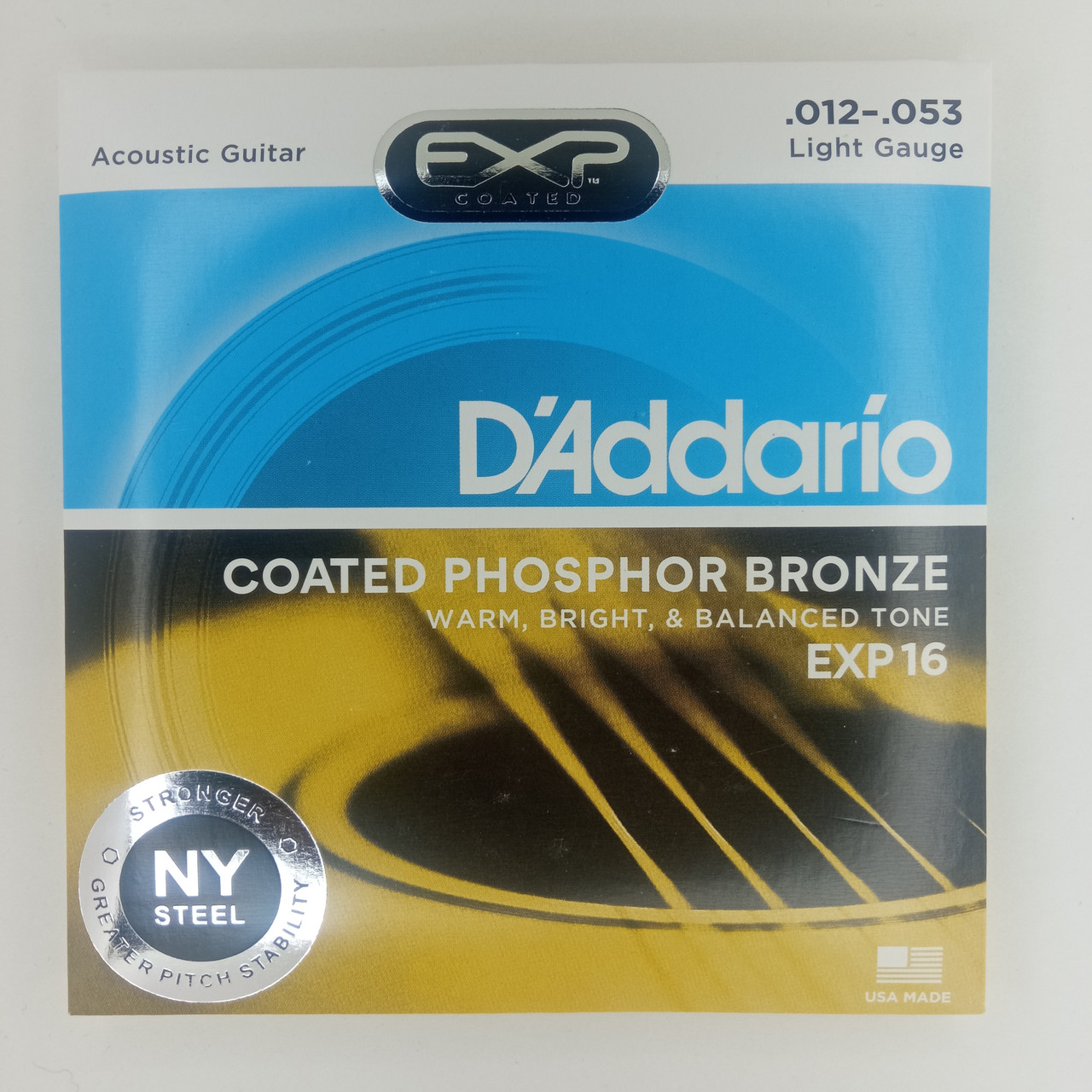 Струни для акустичної гітари Daddario exp .012-.053 (3 медіатори в подарунок).