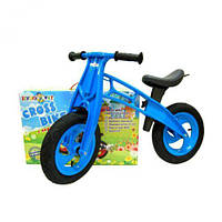 Беговел(велобег) Kinderway с ручным тормозом Cross Bike 12 Голубой Art26279