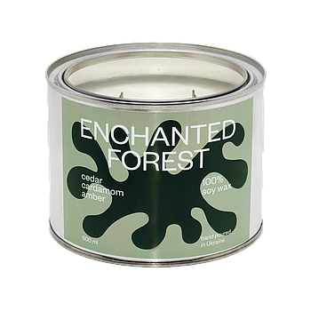 Ароматична свічка Enchanted Forest (Кедр, кардамон, амбра), 500 мл
