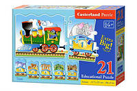 Детские развивающие пазлы Castorland Еducational Поезд 21 элемент Разноцвет Art26549