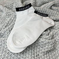 Носки женские белые низкие One size (37-40) Носки Good Luck