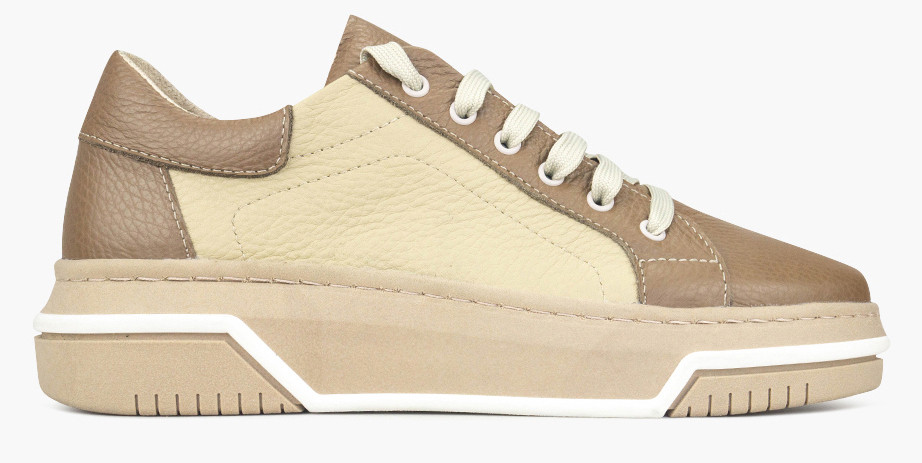 Кеди низькі жіночі коричневі натуральна шкіра Україна Libero — розмір 36 (23,5 см) (модель: Lib7-24Kbrown), фото 1