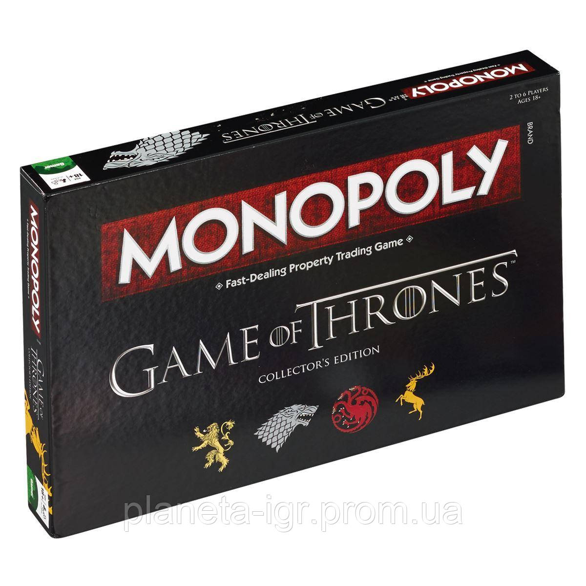 Настольная игра Winning Moves Монополия: Игра Престолов (Monopoly Game of Thrones) (24389) - фото 1 - id-p1805246289