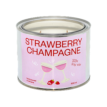 Ароматична свічка Strawberry Champagne (Полуничний шампанський), 500 мл