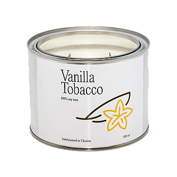 Ароматична свічка Vanilla Tobacco (Ванільний тютюн), 500 мл