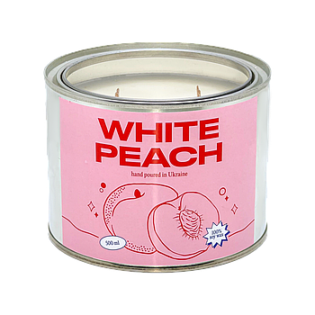 Ароматична свічка White Peach (Білий персик), 500 мл