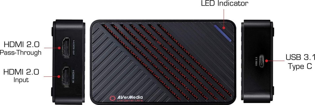 Карта видеозахвата внешняя карта видеозахвата для стрима AVerMedia Live Gamer Ultra Black - фото 8 - id-p1805252853