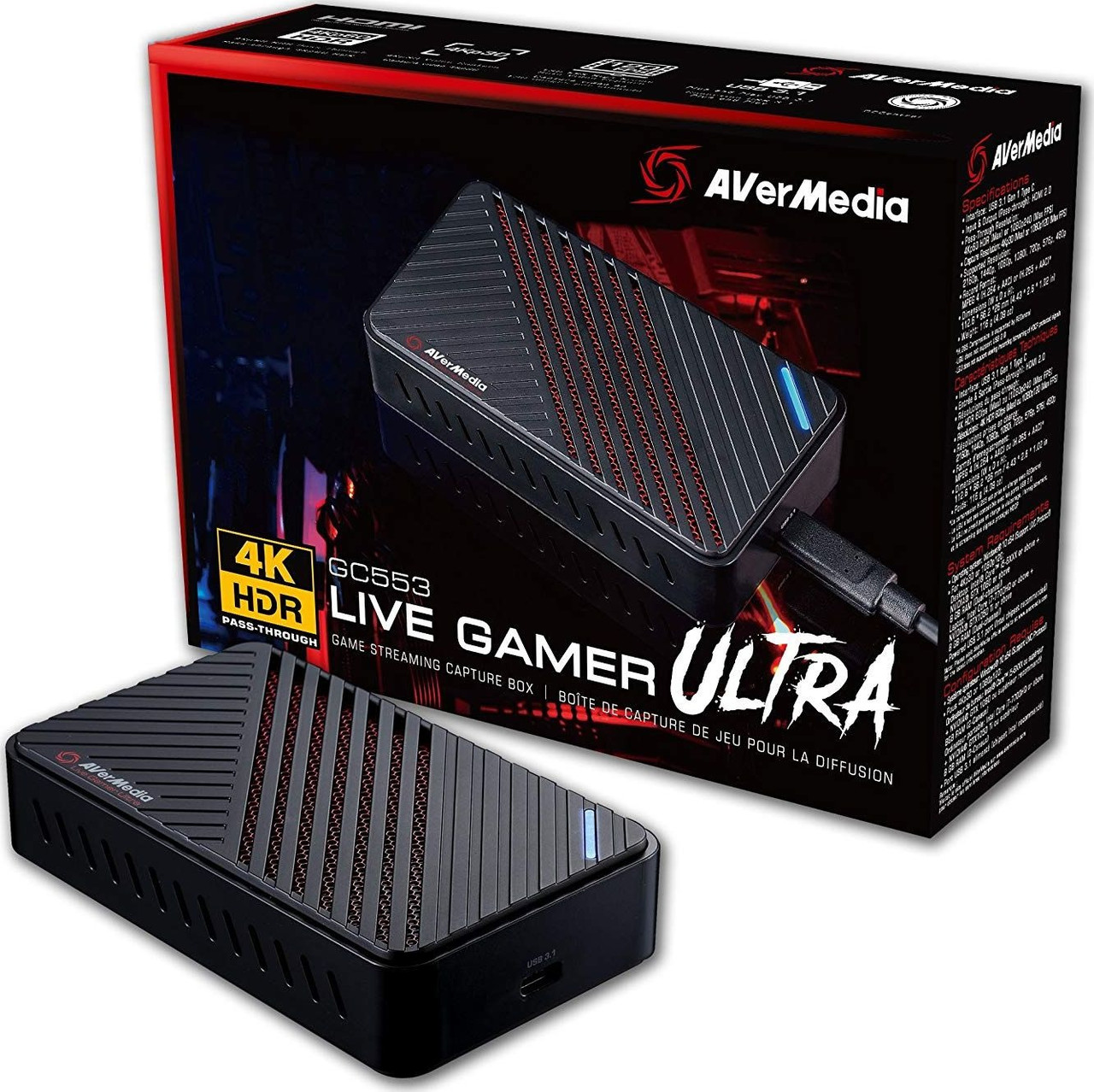 Карта захвата видео для стрима устройство видеозахвата AVerMedia Live Gamer Ultra Black - фото 10 - id-p1805254952