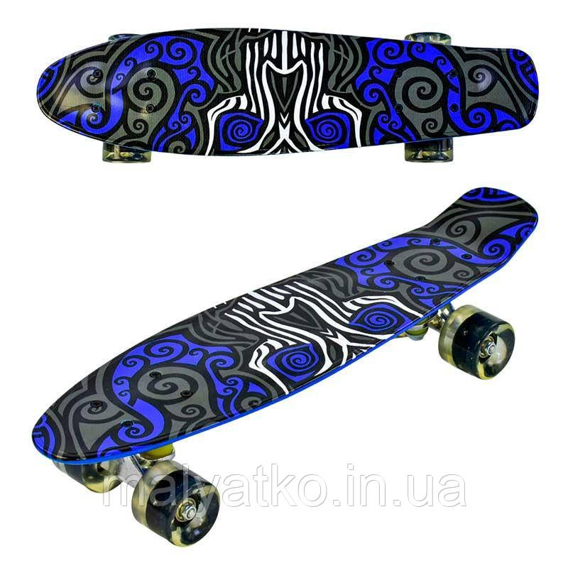 Скейт (піні борд) Penny board зі світними колесами арт. 6510