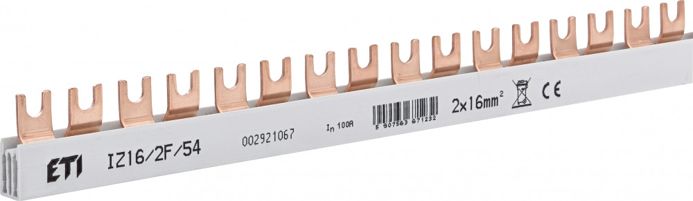 Шина живлення IZ 16/2F/54 (16мм², 2P, 1м, Вилка, 100A) ETI