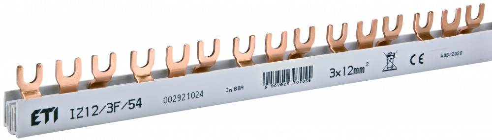 Шина живлення ETI IZ 12/3F/54, 12мм², 3 фази, 1м, 80A, 500V AC