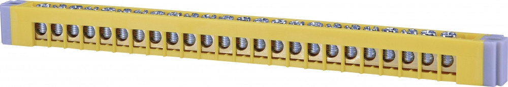 Шина ERP-PE2 ETI, 24 модулі, жовта, для електричних щитів, нульове з'єднання