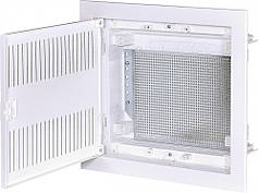 Мультимедійний щит ETI ECG14 MEDIA-I, біла дверцята, IP30, для маршрутизатора та звукових систем