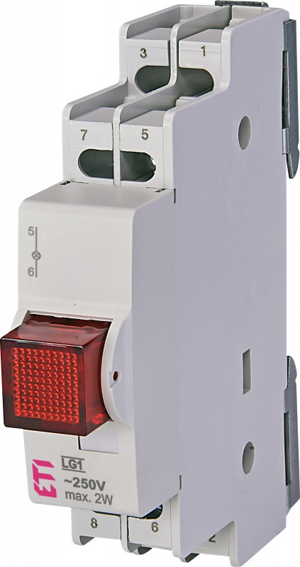 Сигнальна лампа LG1 "RED" (червона), неонова, 230V, IP20 для щита