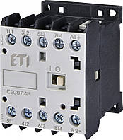 Контактор миниатюрный CEC 07.4Р 24V DC (7A; 4kW; AC3) 4р (4 н.в.), ETI