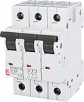 Автоматический выключатель 20A, 3 полюса тип D, 10 kA ETIMAT 10, ETI