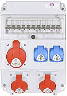 Распределительный щит с разъемами EDS11 2-2/3-5 16/32 (Разъем 16A/5P-2,32A/5P-1, Schuko-2, АВ: C16/1-2,