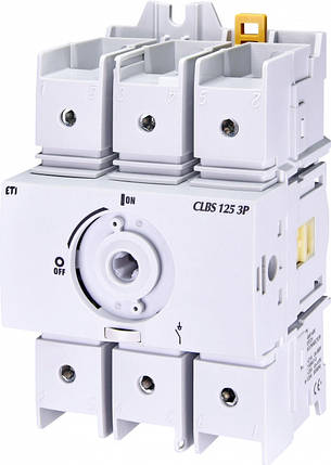 Вимикач навантаження 125А 3P без ручки CLBS 125 ETI для DIN-рейки, IP20, фото 1