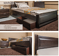 Кровать 140*200(190) Марго филенка с ящиками бук Олимп