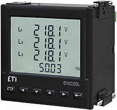 Аналізатор мережі END20L-RS (96x96мм, 85-253V AC/90-300V DC, RS-485), ETI