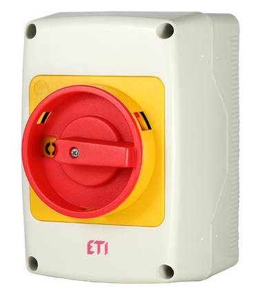 Пакетний вимикач ETI CS 40 90 PNGLK 40A IP65, 1 полюс, поворотний, фото 1