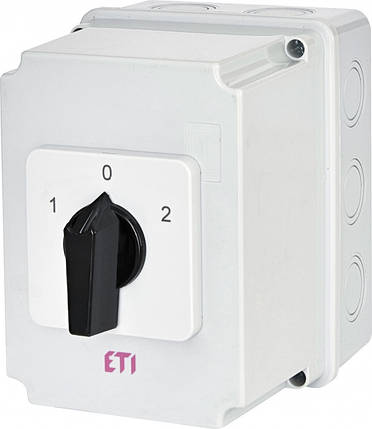 Перемикач ETI CS 40 53 PN2 3p 40A IP65, пакетний кулачковий 1-0-2, фото 1