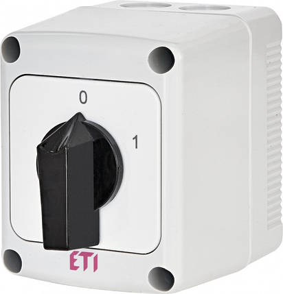 Пакетний перемикач ETI CS 25 10 PN 3p, IP65, 25A, поворотний з фіксацією, фото 1