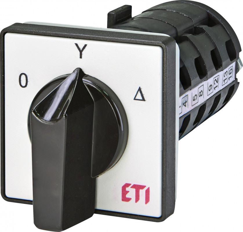 Перемикач ETI CS 16 12 U 16А, 4 полюси, поворотний, для монтажу на панелі