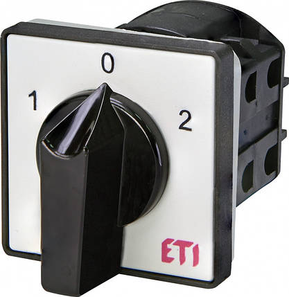 Перемикач ETI CS 25 52 U 2p (25A) для панелі, 400V, з нейтральною позицією, фото 1