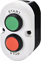 Кнопочный пост 2-модуль. ESE2-V4 (Compact, "START/STOP", зеленый/красный, корп. серо-черный), ETI