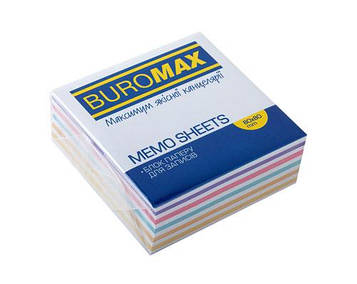 Папір для нотаток Buromax Проклеєний 80х80 мм 400 аркушів Зебра (BM.2252)