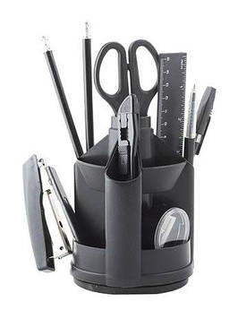 Настільний набір Buromax обертальний 13 предметів Чорний (BM.6300-01)