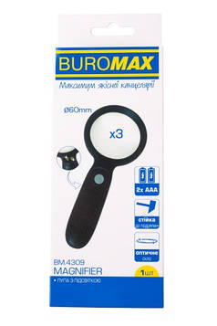 Лупа Buromax 60 мм з підсвіткою (BM.4309)