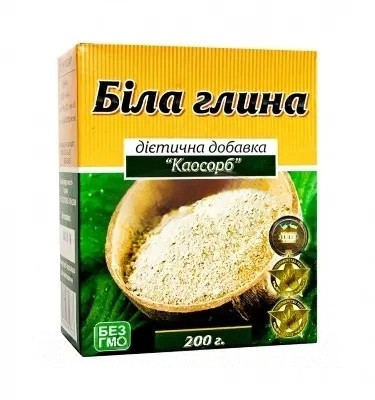 Глина белая пищевая Каосорб с клетчаткой зародышей пшенцицы 200 г Все ...