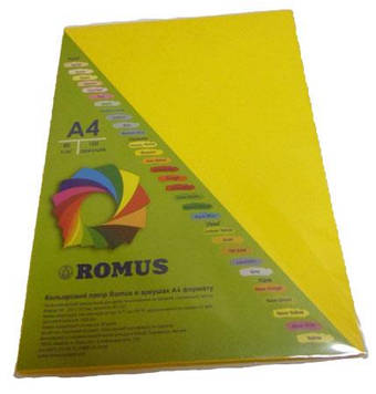 Папір кольоровий Romus A4 160 г/м2 100 аркушів Гірчичний (R50829)