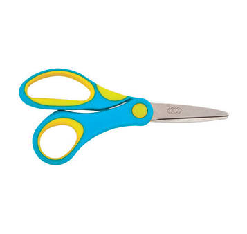 Ножиці дитячі ZiBi 12.6 см ручки з гумовими вставками Сині (ZB.5005-02)