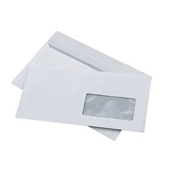 Конверт Kuvert Ukraine DL SKL 80г/м2 білий з віконцем (2140)