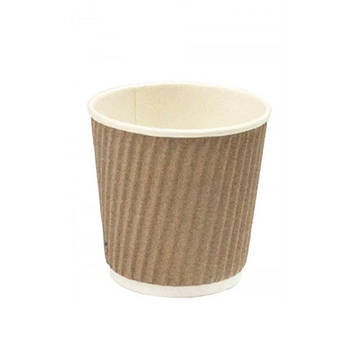 Стакан гофрований Ripple 110 мл 30 шт. Бурий (110045)