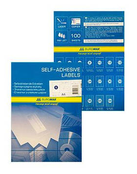 Набір етикеток самоклеючих Buromax 100 аркушів 210х297 мм (BM.2810)