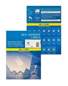 Набір етикеток самоклеючих Buromax 100 аркушів 38х21.2 мм (BM.2864)