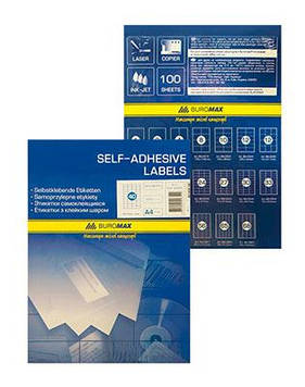 Набір етикеток самоклеючих Buromax 100 аркушів 52.5х29.7 мм (BM.2852)