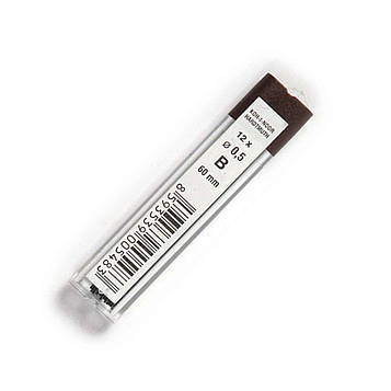 Грифелі до механічного олівця Koh-i-Noor B 0.5 мм 12 шт. (4152.B)