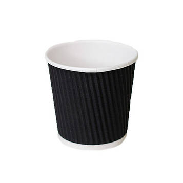 Стакан гофрований Ripple 110 мл 30 шт. Чорний (1055874)