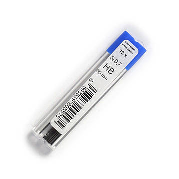 Грифелі до механічного олівця Koh-i-Noor HB 0.7 мм 12 шт. (4162.HB)