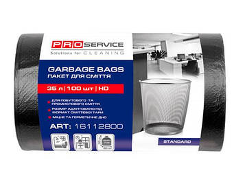 Пакети для сміття Pro Service 35 л 100 шт. Чорні (16112800)